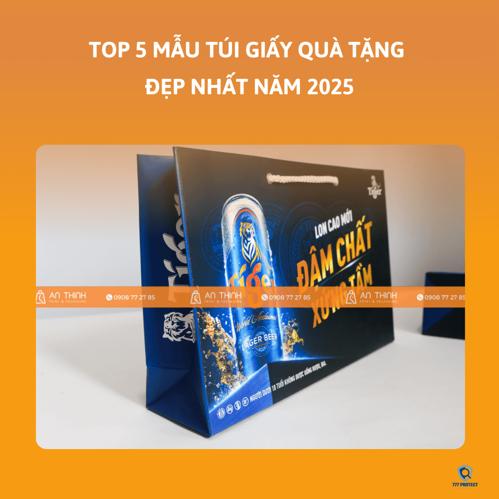 TÚI GIẤY QUÀ TẶNG QUẢNG CÁO ĐẾN TỪ THƯƠNG HIỆU BIA NỔI TIẾNG TIGER