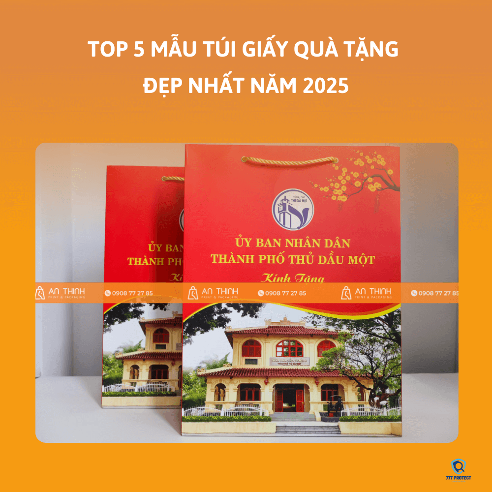 TÚI GIẤY QUÀ TẶNG TẾT CỦA ỦY BAN NHÂN DÂN THÀNH PHỐ THỦ DẦU MỘT