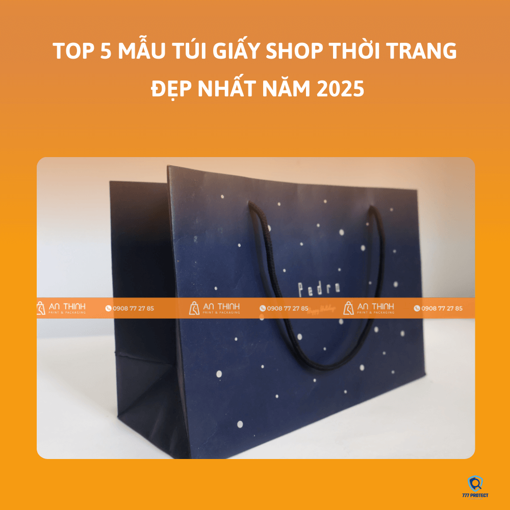 Mẫu túi giấy thời trang cứng cáp và sang trọng của thương hiệu thời trang nổi tiếng Pedro