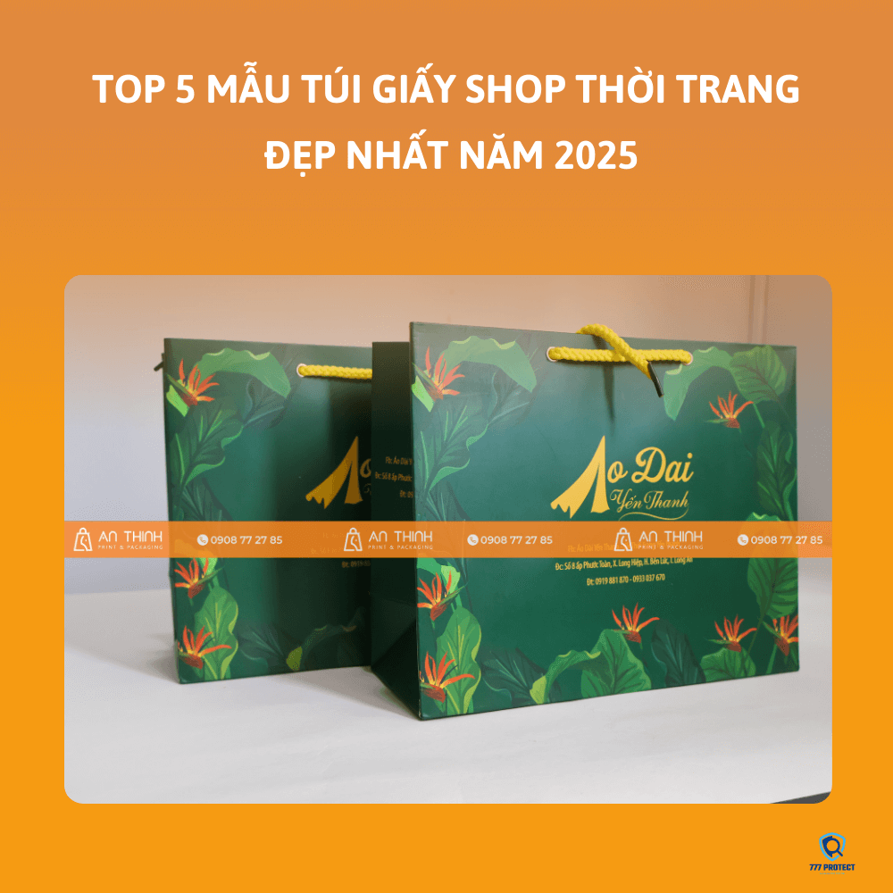 Mẫu túi giấy thời trang in ấn theo yêu cầu