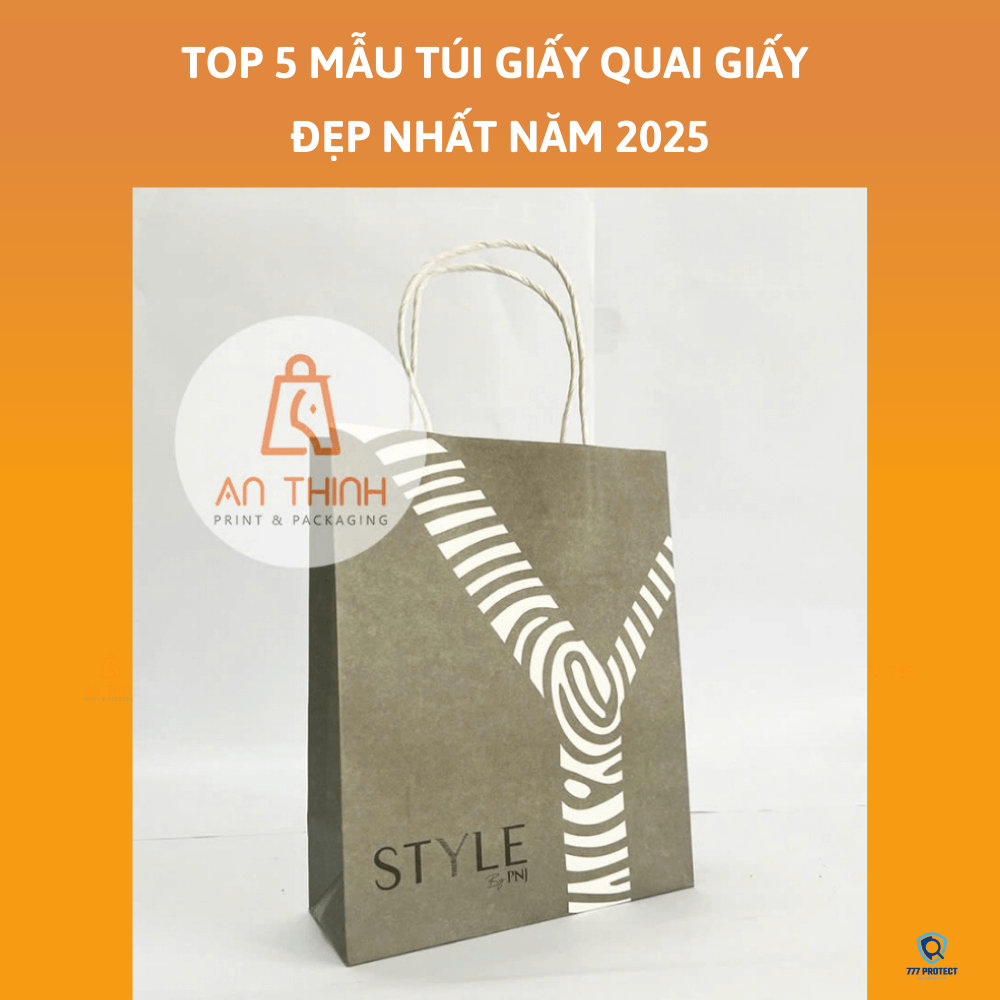 MẪU TÚI GIẤY QUAI GIẤY IN FULL TÚI CỦA PNJ
