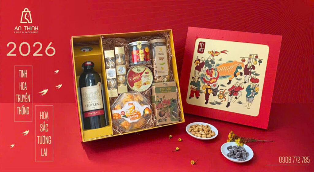 Hộp giấy đựng quà tết 2026