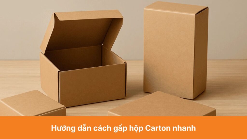 Hướng dẫn cách gấp hộp Carton nhanh